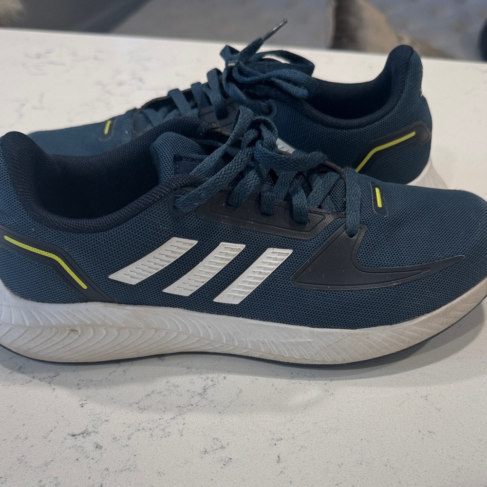 Adidas kids Navy and White Running Shoes